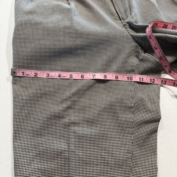 Lands’ End Houndstooth Dress Pants Cotton Pleated Cuffs Slacks Men’s Size 33x29 - Picture 7 of 12